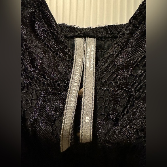 ANTHROPOLOGY BLACK LACE TOP - Picture 3 of 4